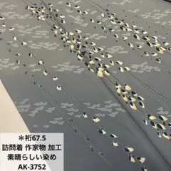 訪問着 作家物 裄67,5 加工の素晴らしい染め 紋なし 正絹AK-3752