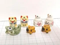 京都清水人形焼 干支置物【希少】7点セット◇ちづこ◇高橋千鶴子
