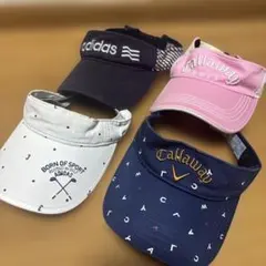 ゴルフバイザーまとめ売り４点セット adidas Callaway