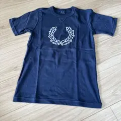 【美品】FRED PERRY 半袖 Tシャツ ネイビー ロゴプリントのサムネイル