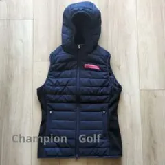 超美品❗️チャンピオンゴルフ　ネイビー ダウンベストＬ