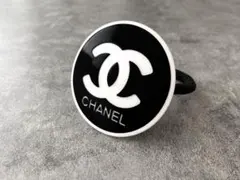 CHANEL 샤넬 참신 코코 마크 헤어 고무 블랙