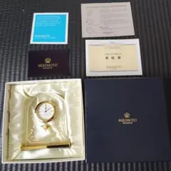 希少 リズム時計 ERGOLANO ミニクロック ゴールド デッドストック