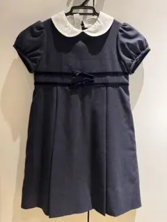 (ミルフィーユ)ネイビー 襟付きワンピース 100cm お受験