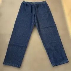 無印良品　デニム生地　ゴムウエスト ストレートパンツ