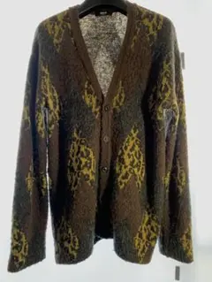 美品【glamb】Crazy argyle knit レオパードニット 日本製