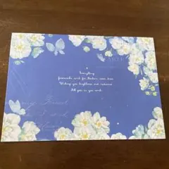 花柄と蝶々の封筒のみ 青色