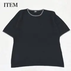 アイテム 半袖ニットトップス カシミヤ100 パイピング 綺麗め 上品 シンプルのサムネイル