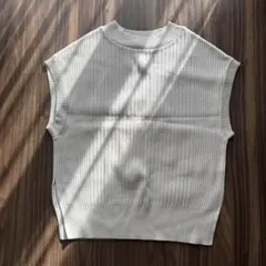 nano UNIVERSE ノースリーブニット ライトグレー