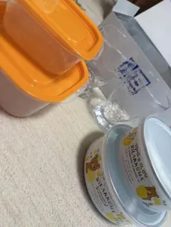 ✨️お得✨️食器類7点セット！！リラックマ食器セットオレンジ容器付きセットコップ…