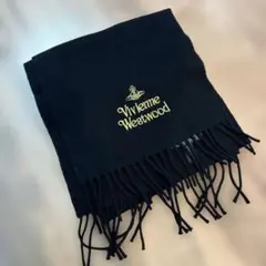 Vivienne Westwood ブラック マフラー フリンジ付き - メルカリ