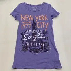 American Eagle アメリカンイーグル　パープル Tシャツ S/P