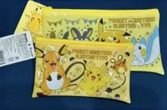 ポケモン　ビニール　ポーチ　ケース　ピカチュウ　電気　ライチュウ　デデンネ