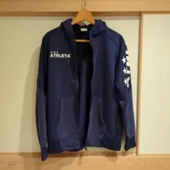 ATHLETA アスレタ 防風スウェット ZIPパーカー ネイビー L