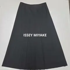 ISSEY MIYAKE FETE ウール100% フレアロングスカート 黒のサムネイル