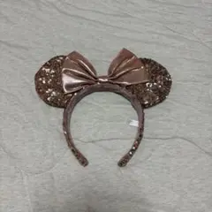 ディズニー ミニー カチューシャ スパンコール ピンク