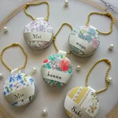 【ハンドメイド】＊オーダー　お名前　マカロンキーホルダー＊