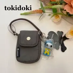 tokidoki ミニポーチ チャーム付グレー ナイロンポーチ シモーネレーニョ