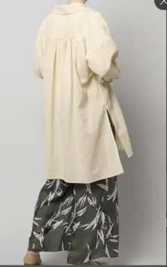 古着　SACRA オープンネックロングシャツ