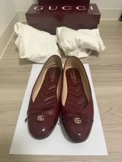 GUCCI フラットバレエシューズ レッド 23.5のサムネイル