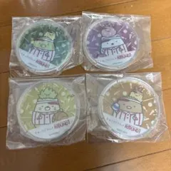 すみっコぐらし ROUND1 コースター しろくまぺんぎん？ねことんかつ　4点