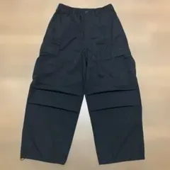 GU.ジーユー.スーパーワイドカーゴパンツ.M.ブラック