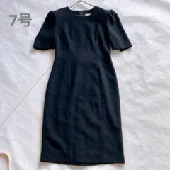 東京ソワール　冠婚葬祭　喪服　礼服　フォーマルワンピース　肩パット付き　7号　黒