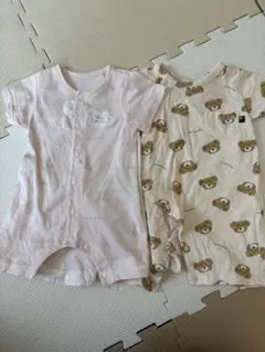 クマ柄ディズニーロンパース2点セット