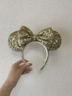 ディズニー　スパンコール　カチューシャ