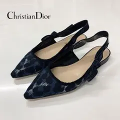 クリスチャンディオール J'ADIOR ファブリック フラットパンプス