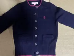 ネイビー ピンクトリミング カーディガン　Brooks Brothers