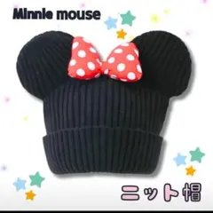 こども ミニー ニット帽 キッズ 耳付き 帽子 コスプレ 防寒 クリスマス