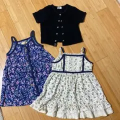 ★90cmセット★組曲涼しいワンピース他★黒カーディガン