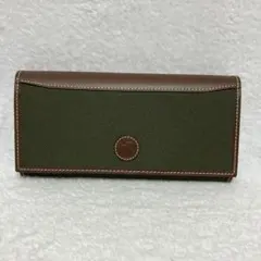 未使用保管品 ハンティングワールド 長財布 バチュークロス カーキ 付属品 ハンティングワールド HUNTING WORLD 財布 長財布 ラウンド