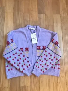 ZARA ザラ　ジャガードニットカーディガン　S