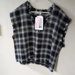 ツイード チェックベスト 低身長女子のためのジレ 人気 トレンド