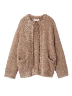 【未使用タグ付き】Lily Brown フラッフィーラメニットカーデ