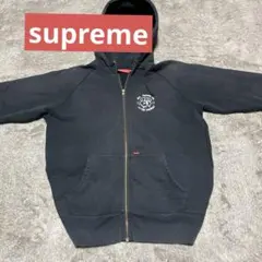 Supreme ダークグレー フルジッパーパーカー