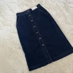 【新品】UNIQLO デニムフロントボタンミディスカート 70cm