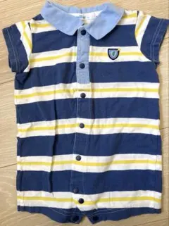 ファミリア　70 ロンパース　ネイビー　青