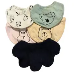 動物柄スタイ5枚セット