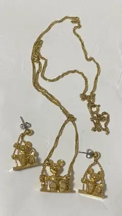 ミッキー　ネックレス　ピアス　セット
