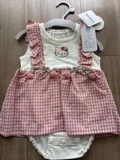 サンリオ バースデイ ママラク ハローキティ ドッキング ロンパース 70cm