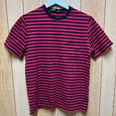 NIKO AND...（ニコアンド）赤と紺のボーダー Tシャツ メンズ（M）