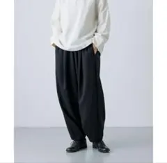 ゴーシュ リネン コットン ギャザー ワイド パンツ キュロット