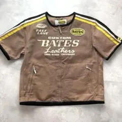 BATES レーシング 半袖ピットシャツ ジップジャケット バイク ブラウンXLのサムネイル