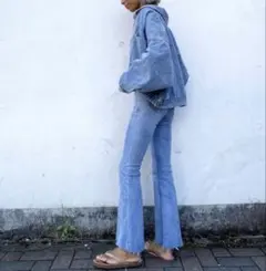 su-dotable hotelハイウエストデニムフレア美脚ストレッチ