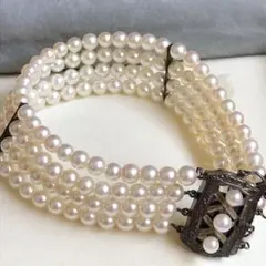 アコヤ真珠 ベビーパール 4連 ブレスレット