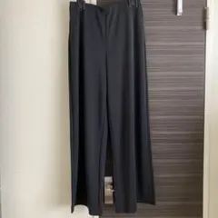 UNIQLO クレープジャージーストレートパンツ XL ブラック　丈長め