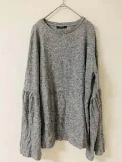 ZARA TRAFALUC グレー 長袖 Tシャツ 無地